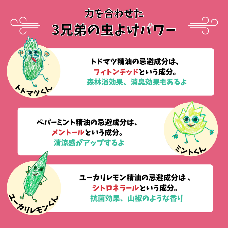 虫よけ３兄弟 エッセンシャルオイル 100ml